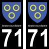 Blason Chalon-sur-Saône - Stickers plaque immatriculation 71