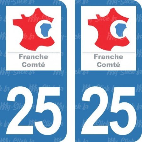 Stickers plaque immatriculation 25 Doubs