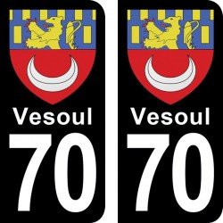 Blason Vesoul - Stickers plaque immatriculation 70