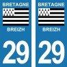 Stickers plaque immatriculation 29