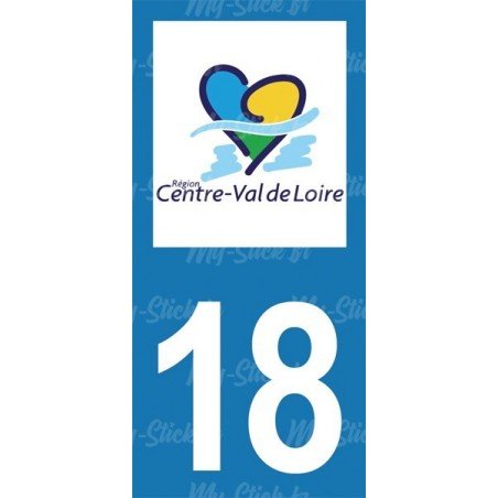 Stickers plaque immatriculation 18