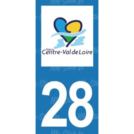 Stickers plaque immatriculation 28