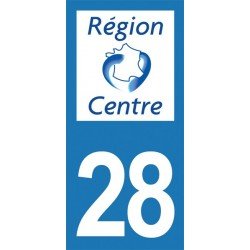 Stickers plaque immatriculation 28 Eure-et-Loir