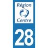 Stickers plaque immatriculation 28 Eure-et-Loir
