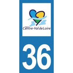 Stickers plaque immatriculation 36