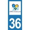 Stickers plaque immatriculation 36