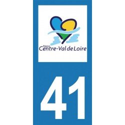 Stickers plaque immatriculation 41