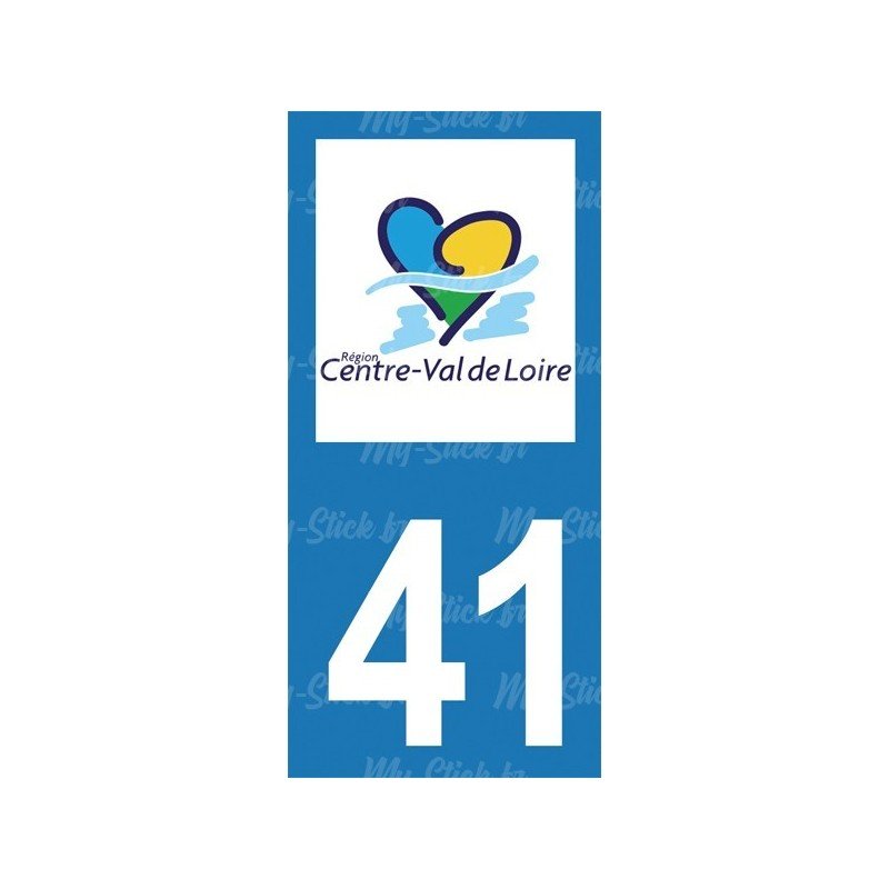 Stickers plaque immatriculation 41