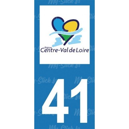 Stickers plaque immatriculation 41