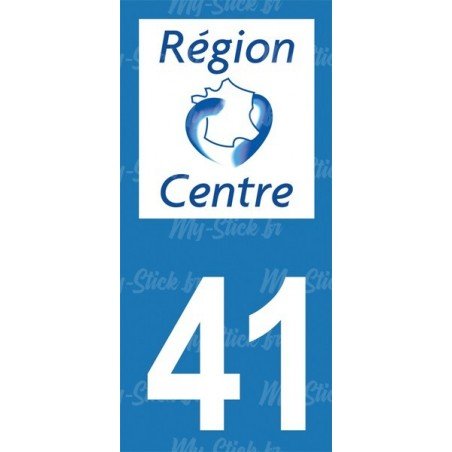 Stickers plaque immatriculation 41 Loir-et-Cher