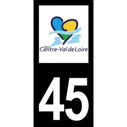 Stickers plaque immatriculation 45