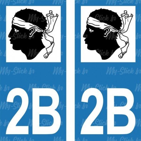 Stickers plaque immatriculation 2B