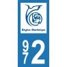 Stickers plaque immatriculation 972