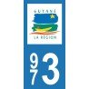 Stickers plaque immatriculation 973