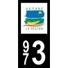 Stickers plaque immatriculation 973