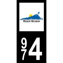 Stickers plaque immatriculation 974