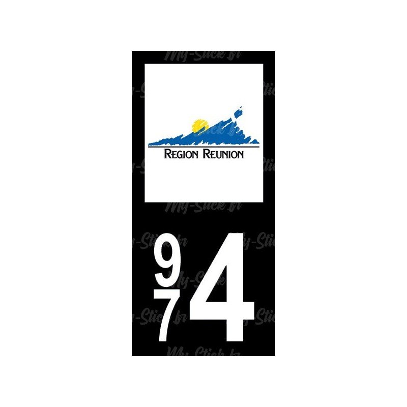Stickers plaque immatriculation 974