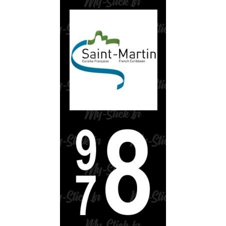 Stickers plaque immatriculation 978