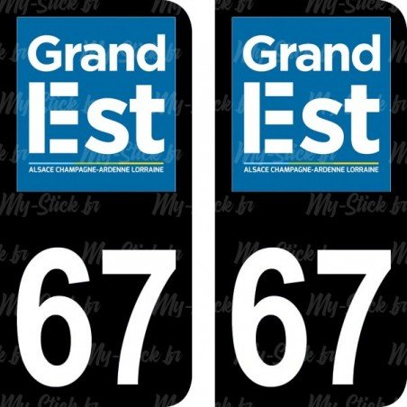 Stickers plaque immatriculation 67