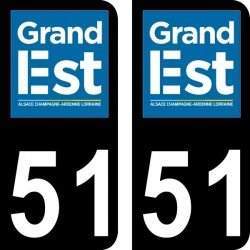 Stickers plaque immatriculation 51