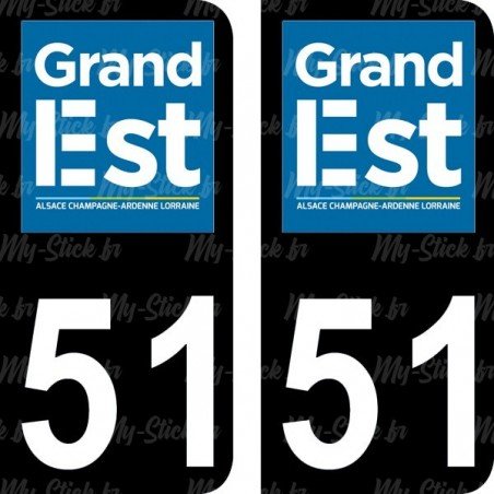 Stickers plaque immatriculation 51