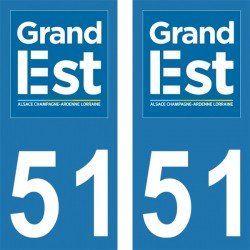 Stickers plaque immatriculation 51