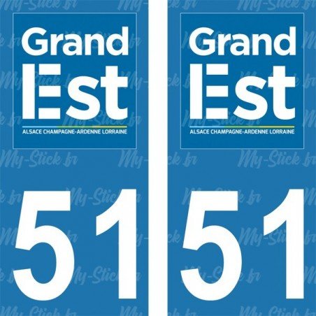 Stickers plaque immatriculation 51