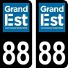 Stickers plaque immatriculation 88