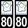 Stickers plaque immatriculation 80