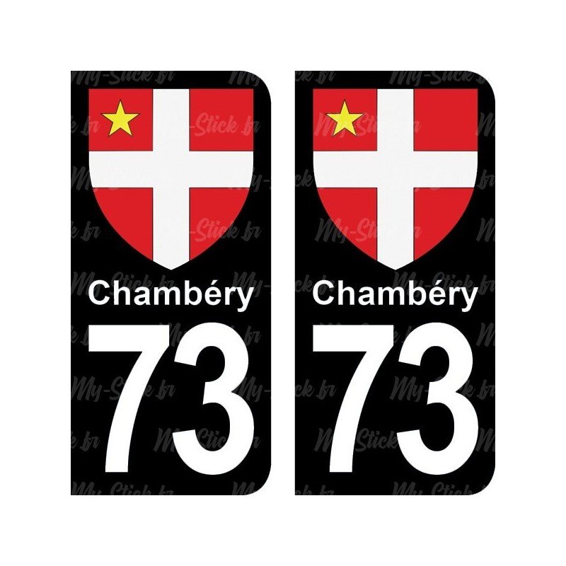 Blason Chambéry - Stickers plaque immatriculation 73