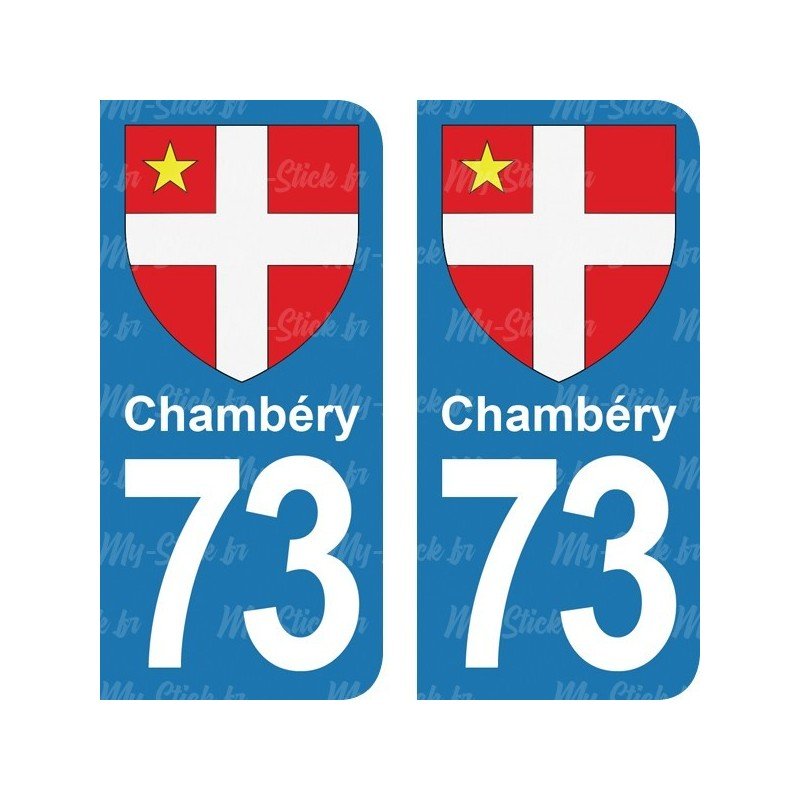 Blason Chambéry - Stickers plaque immatriculation 73