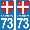 Blason Chambéry - Stickers plaque immatriculation 73