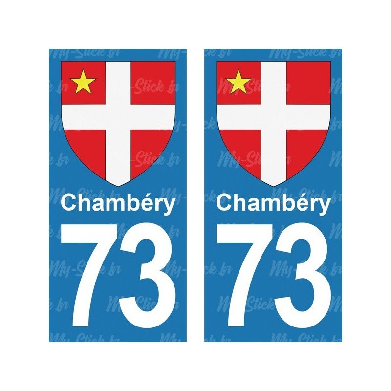 Blason Chambéry - Stickers plaque immatriculation 73