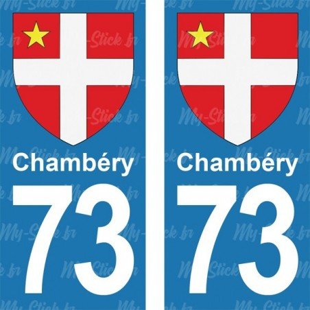 Blason Chambéry - Stickers plaque immatriculation 73