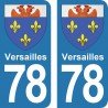 Blason Versailles - Stickers plaque immatriculation 78