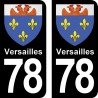 Blason Versailles - Stickers plaque immatriculation 78