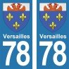 Blason Versailles - Stickers plaque immatriculation 78