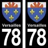 Blason Versailles - Stickers plaque immatriculation 78