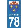 Blason Versailles - Stickers plaque immatriculation 78