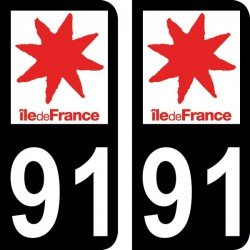 Stickers plaque immatriculation 91