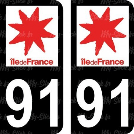 Stickers plaque immatriculation 91