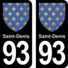 Blason Saint-Denis - Stickers plaque immatriculation 93