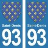 Blason Saint-Denis - Stickers plaque immatriculation 93