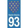 Blason Saint-Denis - Stickers plaque immatriculation 93