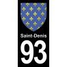 Blason Saint-Denis - Stickers plaque immatriculation 93