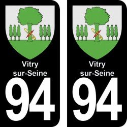 Blason Vitry-sur-Seine - Stickers immatriculation 94