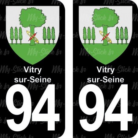 Blason Vitry-sur-Seine - Stickers immatriculation 94