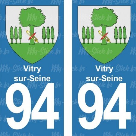 Blason Vitry-sur-Seine - Stickers immatriculation 94