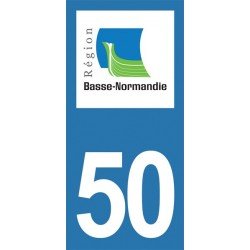 Stickers plaque immatriculation 50 Manche