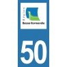 Stickers plaque immatriculation 50 Manche